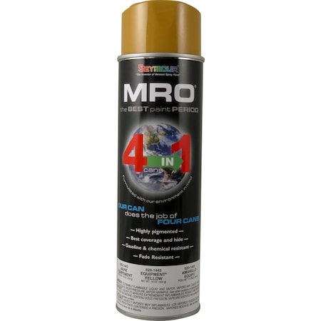 Protectionpro 20 oz Industrial Mro High Solids Spray Paint, Equipment Yellow, 6PK PR793322